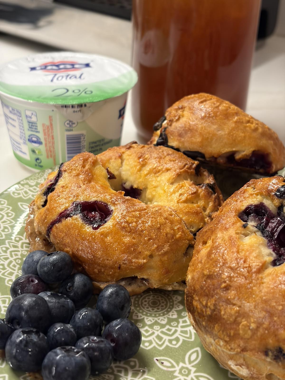 Πρωτεϊνικά Bagels με 3 Υλικά & Blueberries